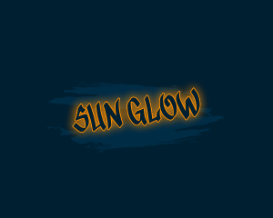 Glowing Graffiti Wordmark logo design