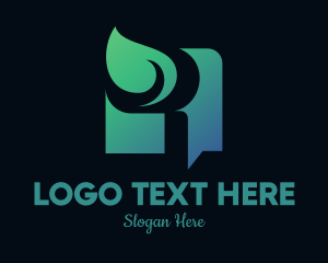 Sustainable - Green Gradient Letter R logo design