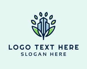 Leaf - Leaf City Building logo design
