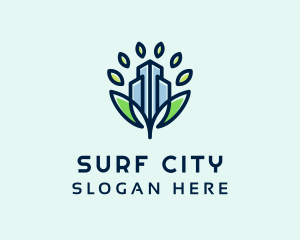 Leaf City Building logo design