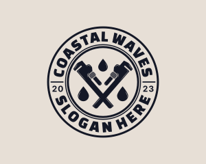 Drainage Pipe Wrench logo design