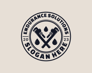 Drainage Pipe Wrench logo design