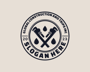 Drainage Pipe Wrench logo design