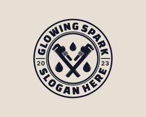 Drainage Pipe Wrench logo design