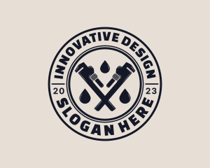 Drainage Pipe Wrench logo design