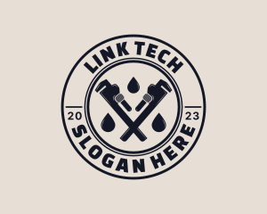 Drainage Pipe Wrench logo design