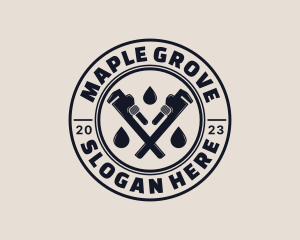 Drainage Pipe Wrench logo design