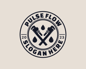 Drainage Pipe Wrench logo design