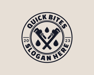 Drainage Pipe Wrench logo design