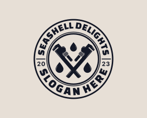 Drainage Pipe Wrench logo design