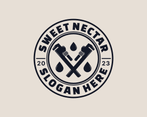 Drainage Pipe Wrench logo design