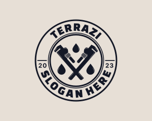 Drainage Pipe Wrench logo design