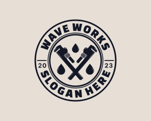 Drainage Pipe Wrench logo design