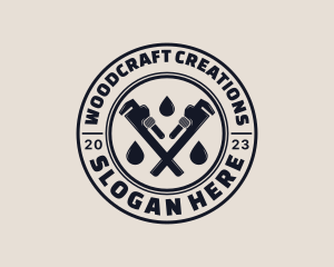 Drainage Pipe Wrench logo design