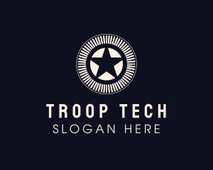 Troop - Star Burst Circle logo design