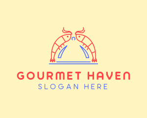 Shrimp Cloche Restaurant logo design