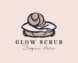 Exfoliation - Woman Body Massage logo design