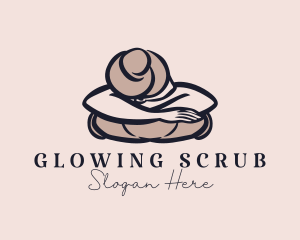 Exfoliation - Woman Body Massage logo design