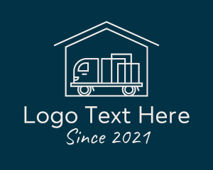 Trucker - Gray Truck Warehouse logo design