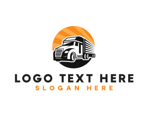Highway - Truck Transport Moving logo design