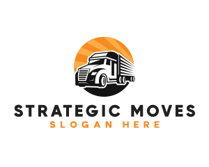 Truck Transport Moving logo design