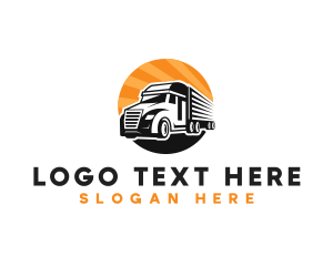 Logistics - Truck Transport Moving logo design