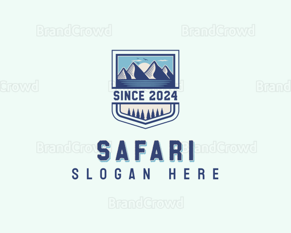 Mountain Hiking Travel Logo