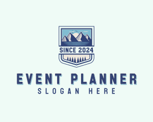 Mountain Hiking Travel Logo