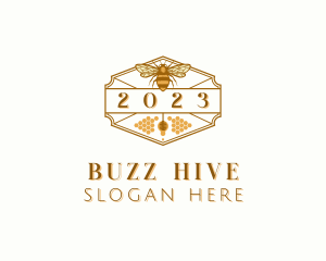 Natural Honey Bee logo design