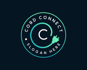 Plug Cord Connector logo design