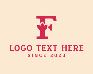 Yoga - Beauty Floral Letter F logo design