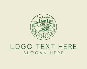 Outdoor - Green Lake Campsite logo design