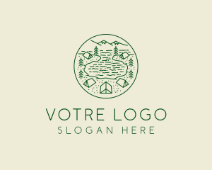 Tourism - Green Lake Campsite logo design