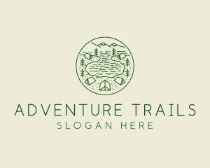 Adventure Lake Campsite logo design