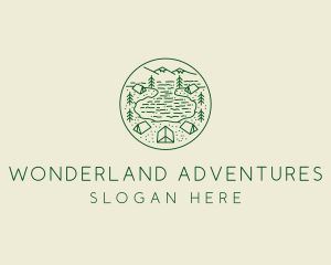 Adventure Lake Campsite logo design