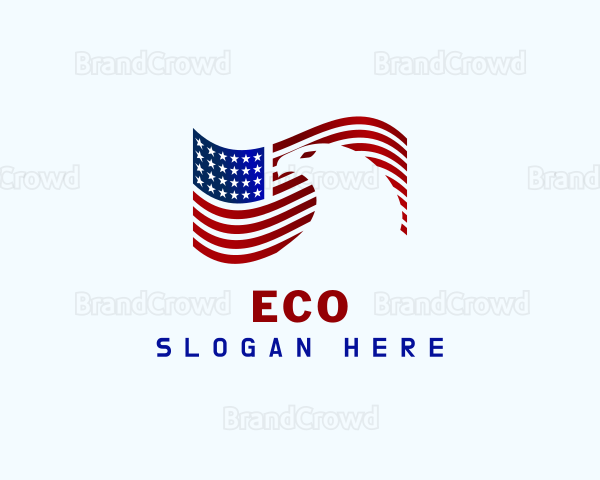 Eagle American Flag Logo