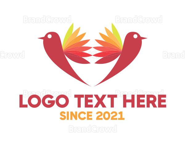 Bird Lotus Wings Logo