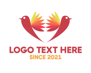 Compassion - Bird Lotus Wings logo design