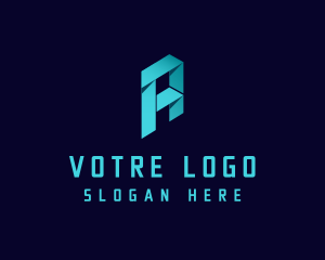 Marketing - Origami Fold Letter A logo design