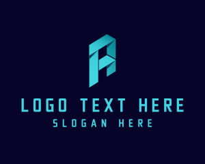Digital Marketing - Origami Fold Letter A logo design