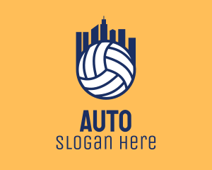 Volleyball Building City logo design