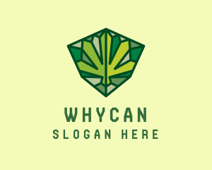 Cannabis Leaf Gem Logo