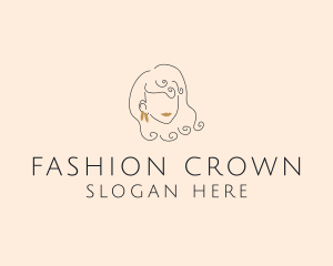 Fashion Beauty Earrings logo design