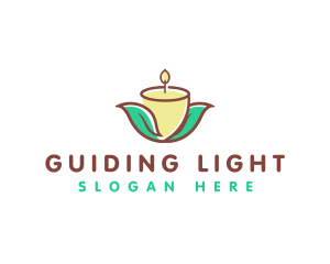 Candle Wax Leaf logo design