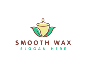 Candle Wax Leaf logo design