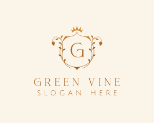 Vine - Crown Vine Shield logo design