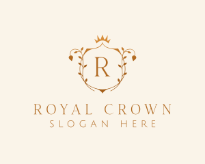 Crown Vine Shield logo design