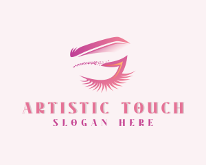 Makeup Artist Eyelashes Beautician logo design