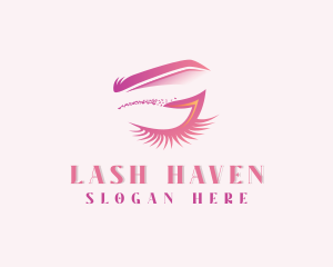 Makeup Artist Eyelashes Beautician logo design