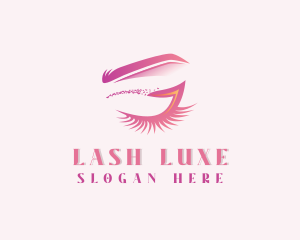 Makeup Artist Eyelashes Beautician logo design